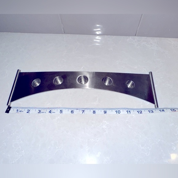 PartyLite Studio Taper Holder Brushed Stainless Steel Holds 5 Candles P7719 - Picture 4 of 5